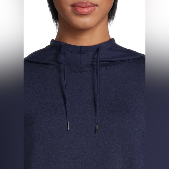 Athletic Works Women's French Terry Mock Neck Hoodie - Picture 2 of 6